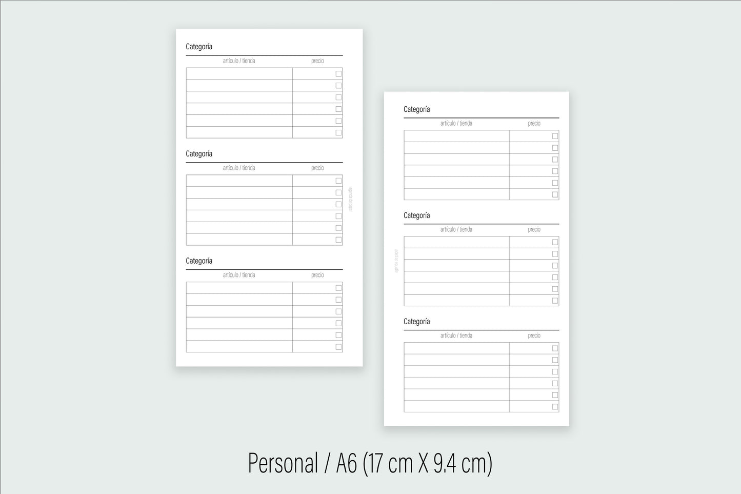 Wish List Insert | Paper Agenda