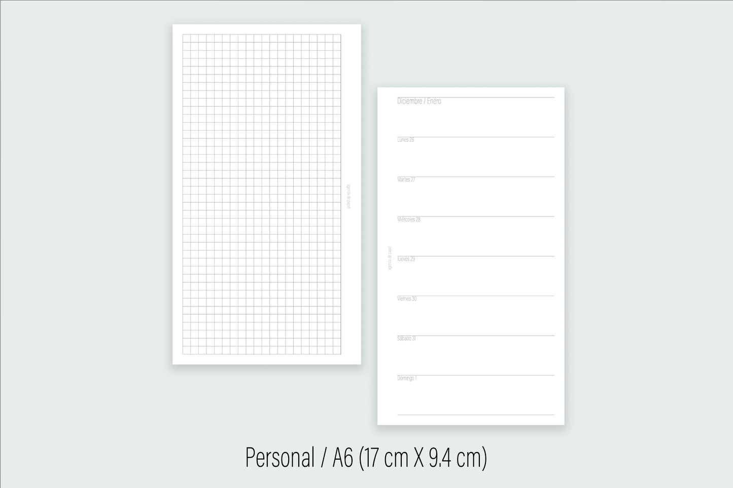 Weekly Insert with Notes 2024 | Paper Agenda