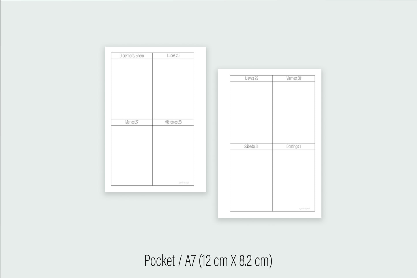 Vertical Weekly Insert 2024 | Paper Agenda