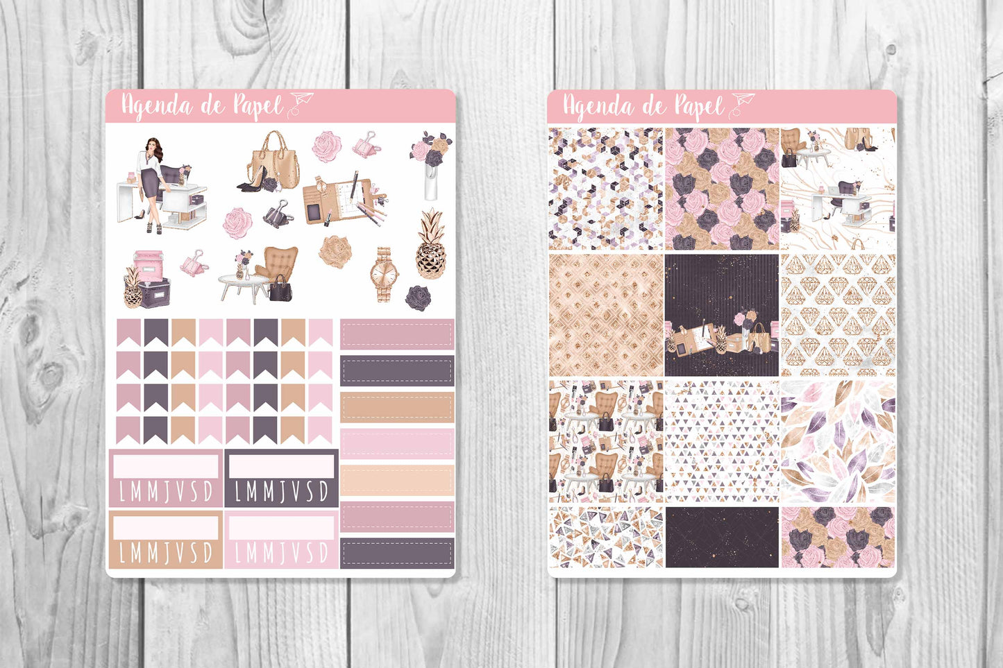 #GIRLBOSS weekly kit / Agenda stickers | Paper Agenda
