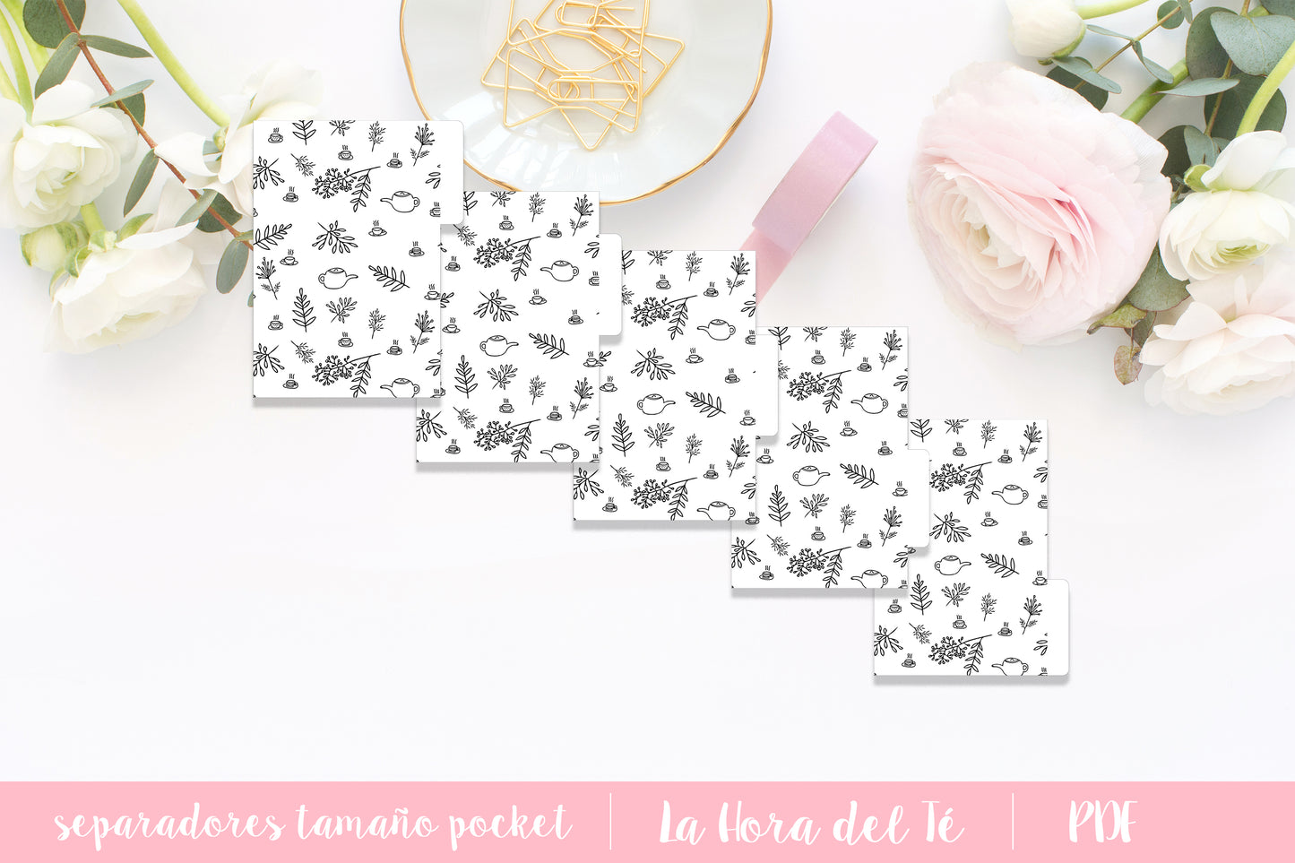 Tea Time | Dividers for Paper Agenda | Digital Download