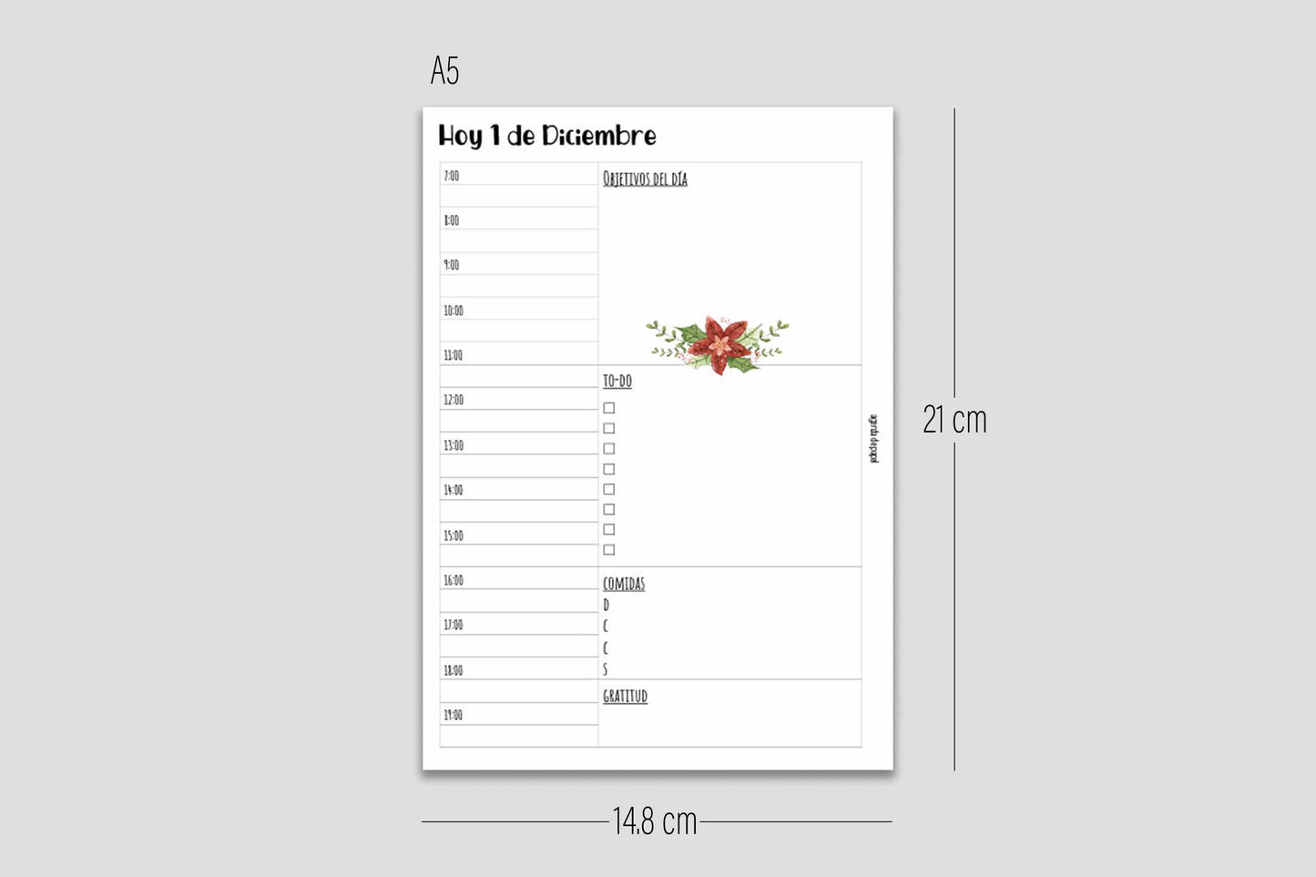 DIGITAL DOWNLOAD Paper Agenda Christmas Planner // Decorated
