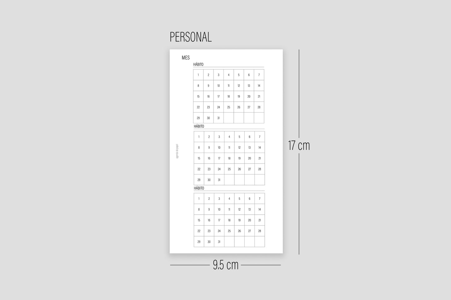 Inserto Tracker de Hábitos | Agenda de Papel
