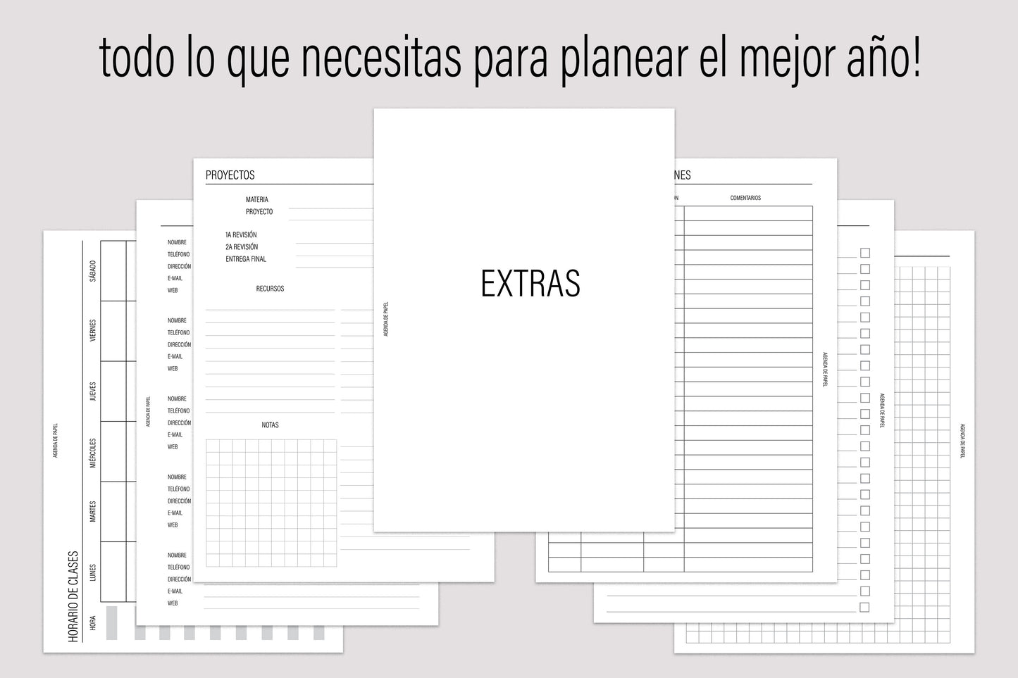 School Agenda 2023-2024 // DIGITAL DOWNLOAD | Paper Agenda