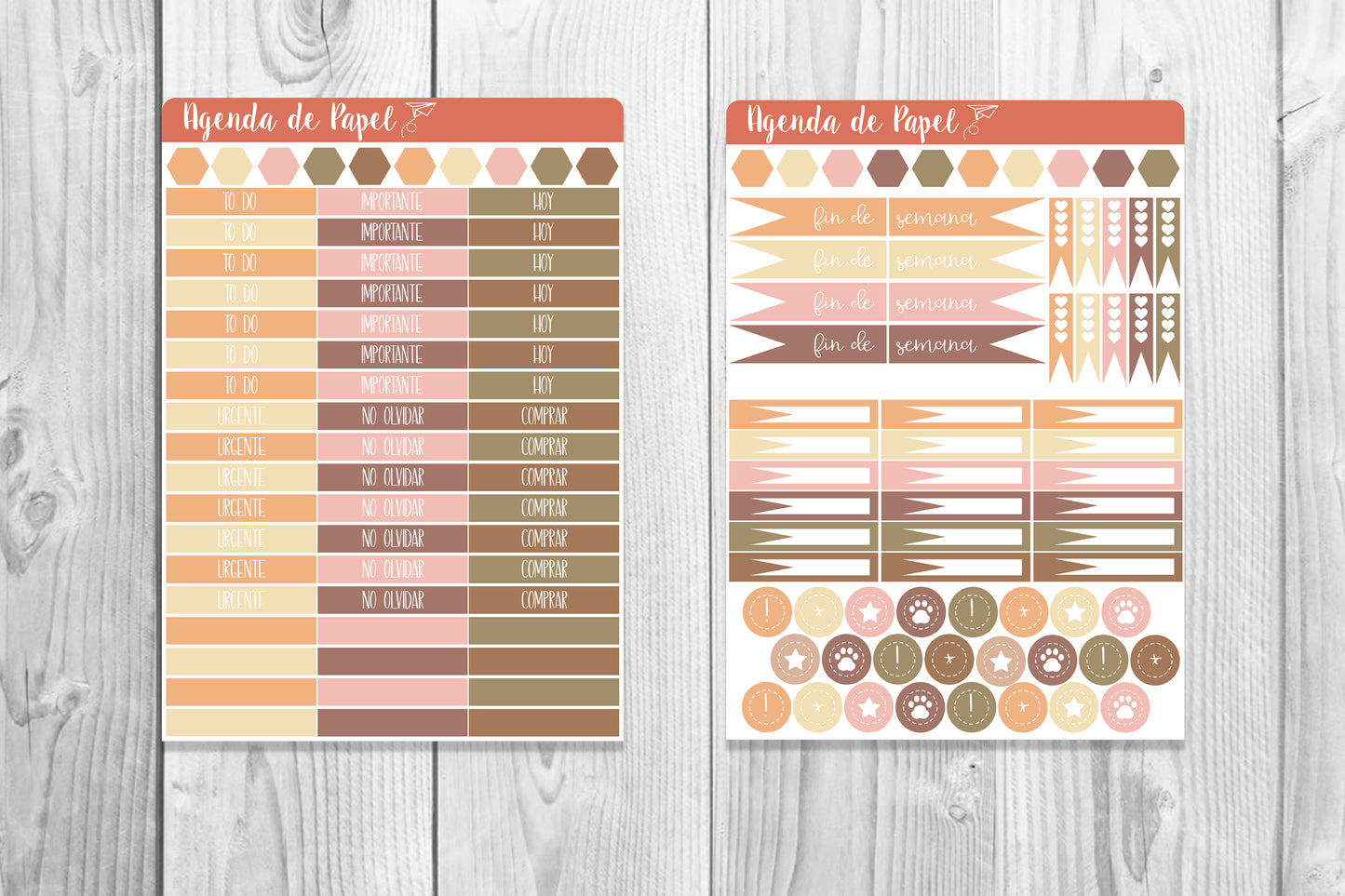 Fall Basics Weekly Kit / Agenda Stickers| Paper Agenda