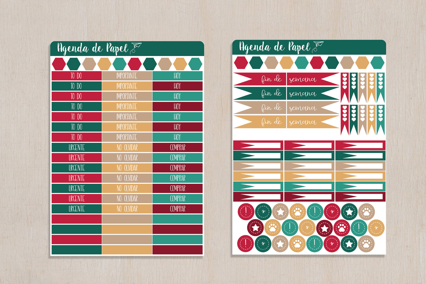 Merry Christmas weekly kit / Agenda stickers | Paper Agenda