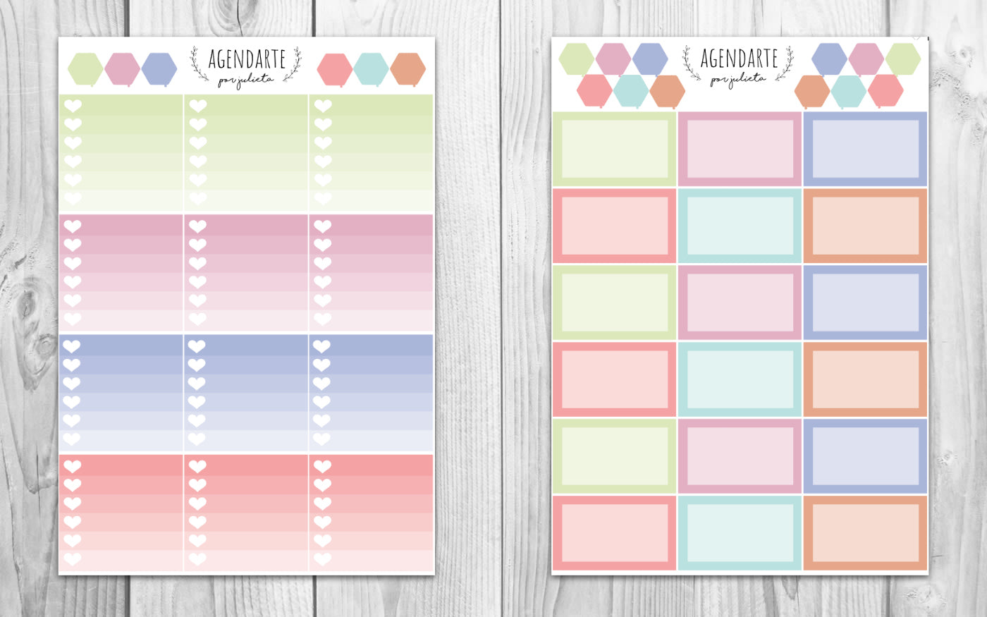 Succulents weekly kit / Agenda stickers | Paper Agenda