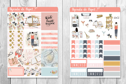 Kit semanal Planea Conmigo / Stickers para agenda | Agenda de Papel