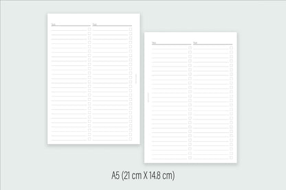 Inserto de Listas | Agenda de Papel