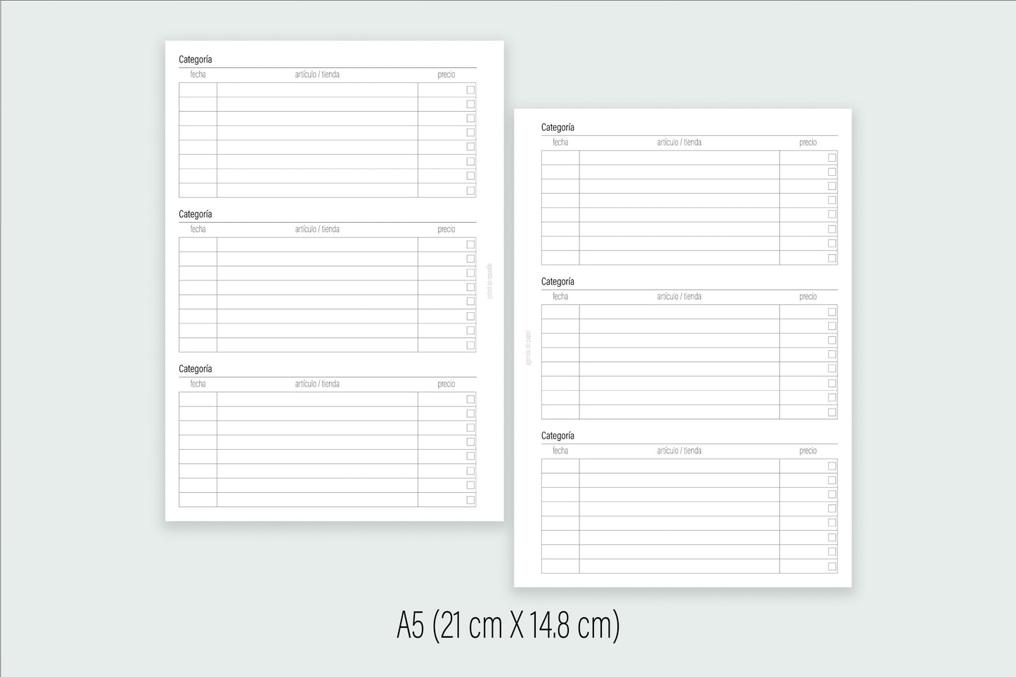 Inserto de Lista de Deseos / DESCARGA DIGITAL | Agenda de Papel