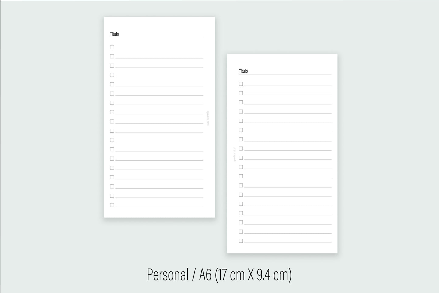Inserto de Listas / DESACRGA DIGITAL | Agenda de Papel