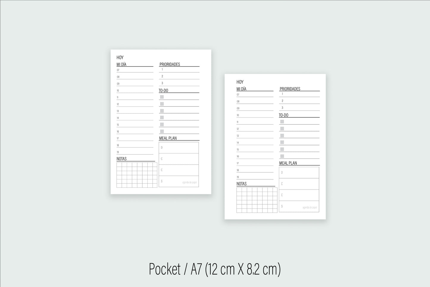 Inserto Diario sin fechas // Descarga Digital | Agenda de Papel