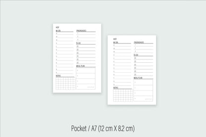 Inserto Diario sin fechas // Descarga Digital | Agenda de Papel