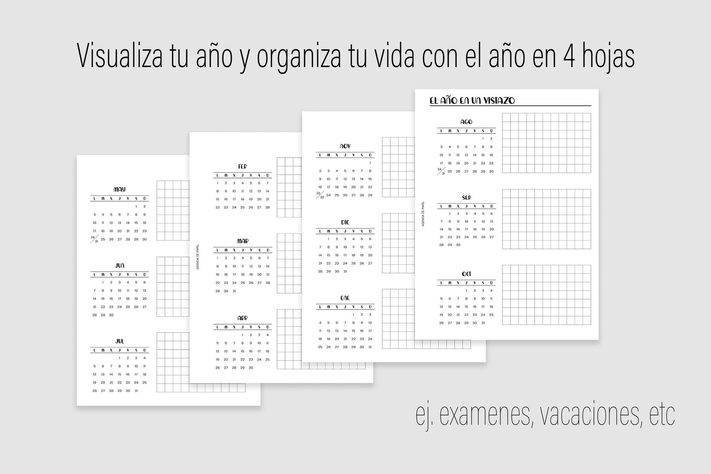 Agenda de Papel Escolar 2026-2027 DESCARGA DIGITAL