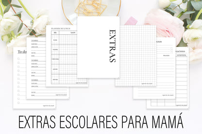 Extras Escolares para Mamá | Agenda de Papel