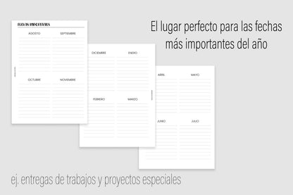 Agenda de Papel Escolar 2026-2027 DESCARGA DIGITAL