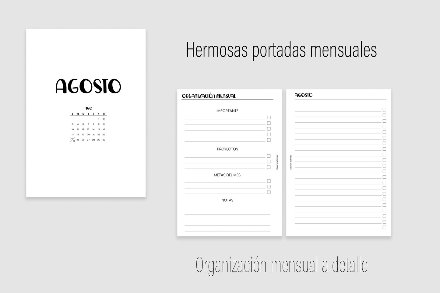 Agenda de Papel Escolar 2026-2027 DESCARGA DIGITAL