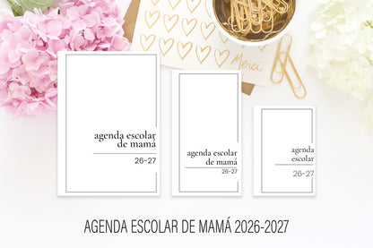 Agenda de Papel Escolar para MAMÁ 2026-2027