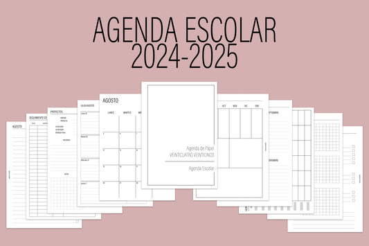 Agenda de Papel Escolar 2024-2025