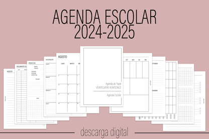 Agenda de Papel Escolar 2024-2025 // DESCARGA DIGITAL