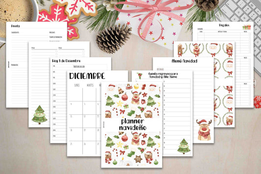 Planner Navideño de Agenda de Papel // Decorado