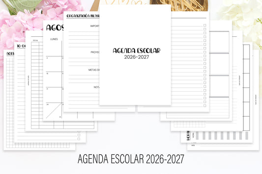 Agenda de Papel Escolar 2026-2027