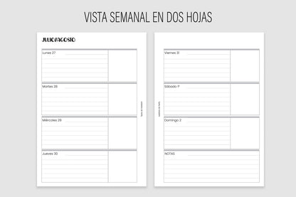Agenda de Papel Escolar 2026-2027 DESCARGA DIGITAL
