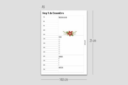 DESCARGA DIGITAL Planner Navideño de Agenda de Papel // Decorado