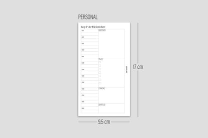 Planner Navideño de Agenda de Papel // Minimalista