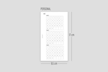 Inserto Tracker de Hábitos | Agenda de Papel