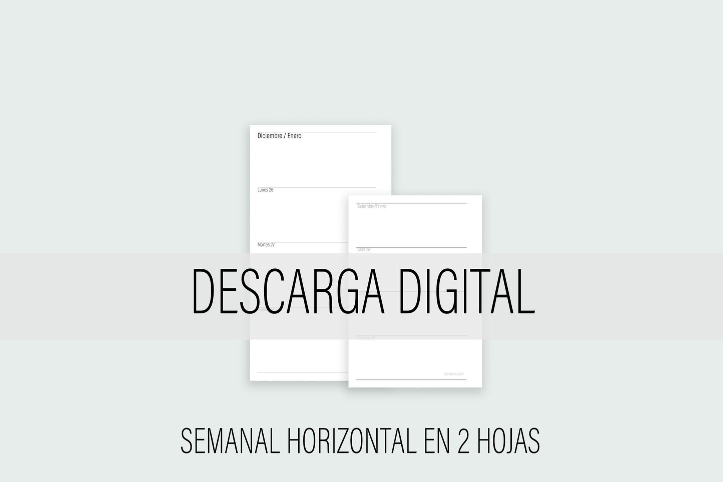 Inserto Semanal Horizontal 2025 / DESCARGA DIGITAL | Agenda de Papel