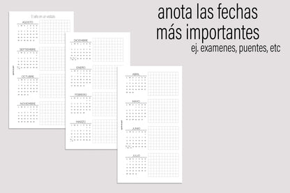 Agenda de Papel Escolar para Mamá 2024-2025 *Personal*