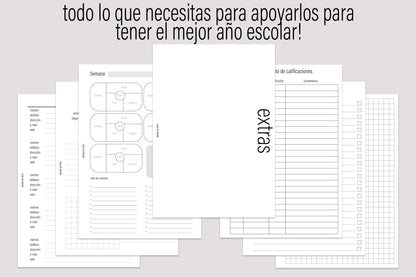 Agenda de Papel Escolar para Mamá 2024-2025