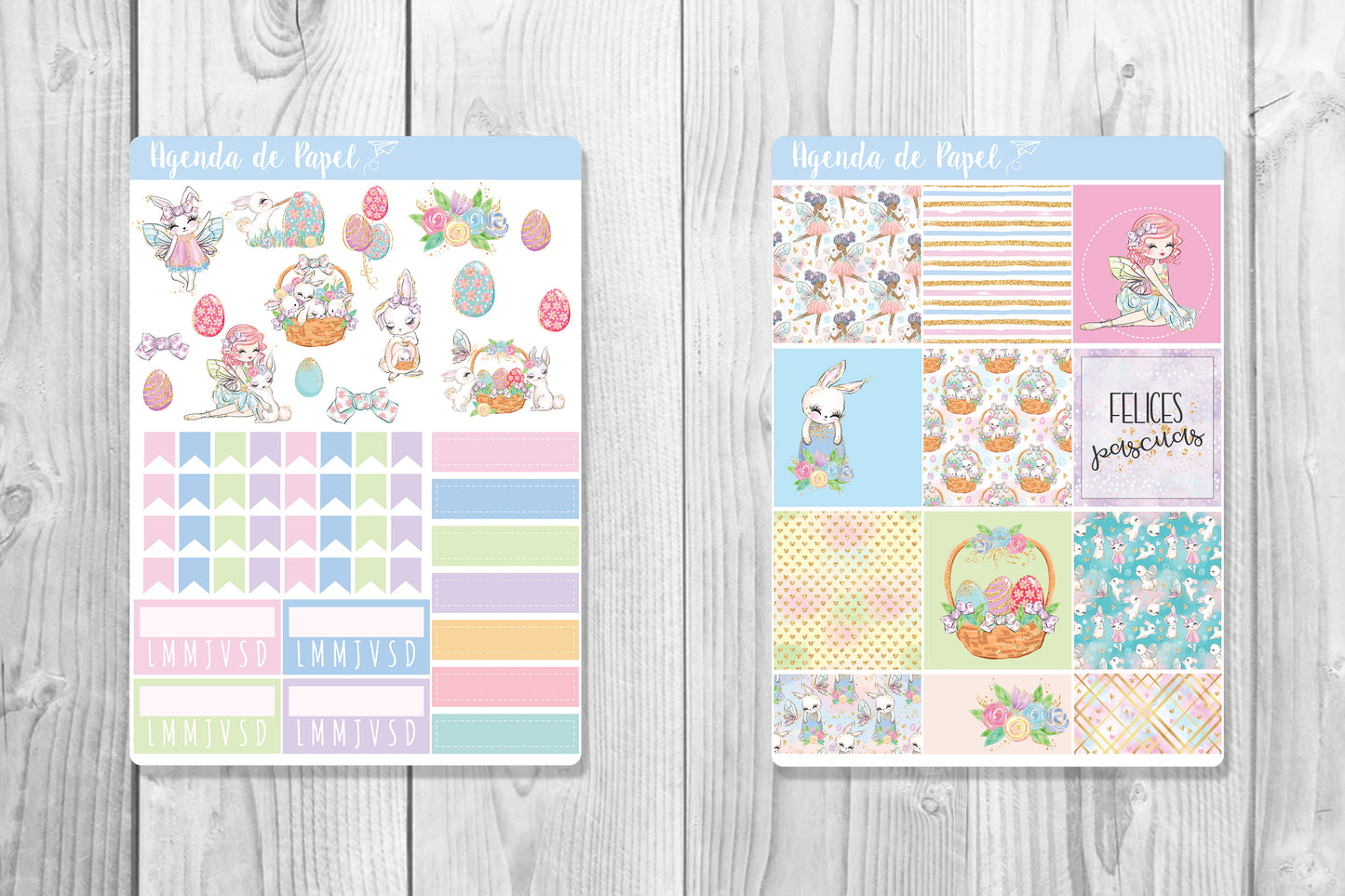 Kit semanal Magia de Pascua / Stickers para agenda