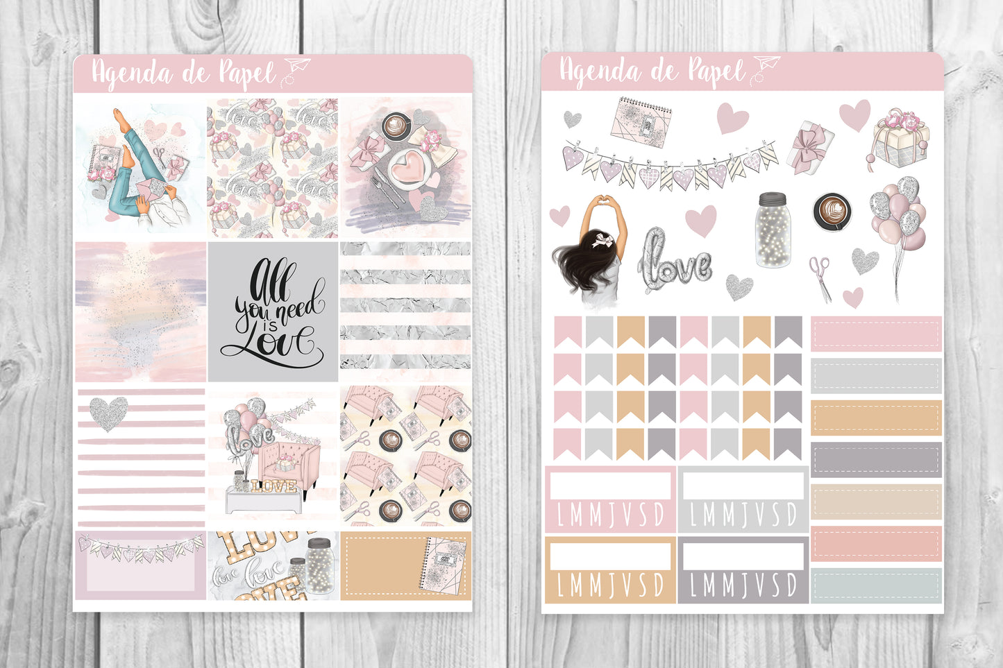 Beautiful Love Weekly Kit / Agenda Stickers