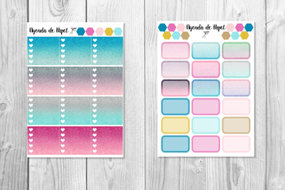 Kit semanal Regreso a clases / Stickers para agenda | Agenda de Papel