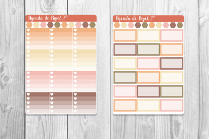 Kit semanal Básicos de Otoño / Stickers para agenda| Agenda de Papel