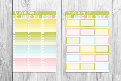 Kit semanal Hola Primavera! / Stickers para agenda | Agenda de Papel