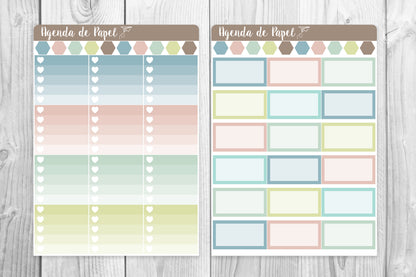 Kit semanal Deseos de Pascua / Stickers para agenda