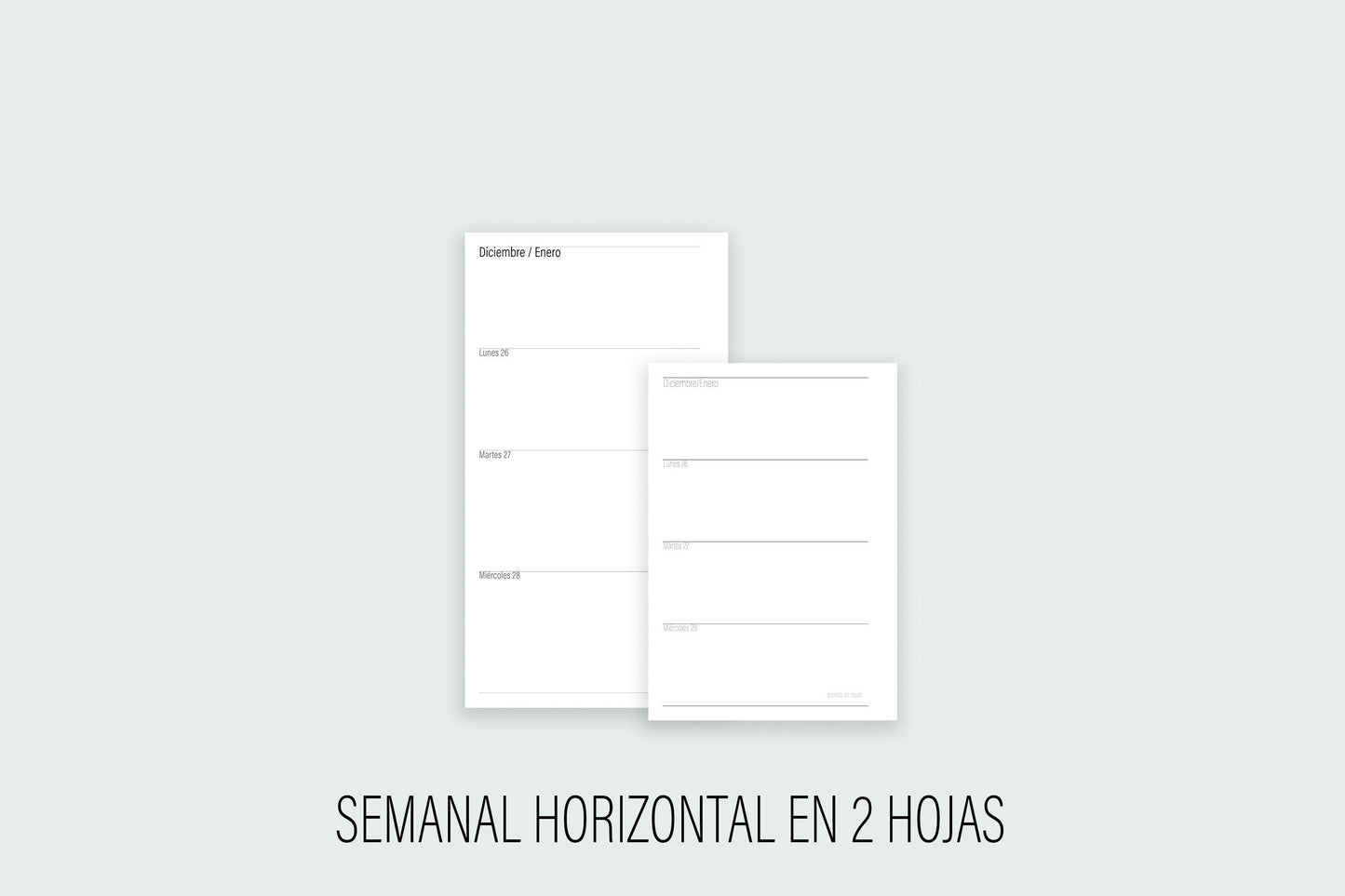 Inserto Semanal Horizontal 2025 | Agenda de Papel