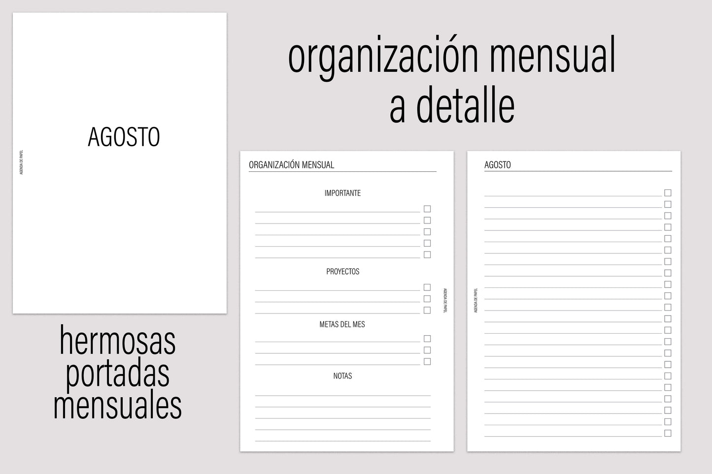 Agenda de Papel Escolar 2024-2025 // DESCARGA DIGITAL