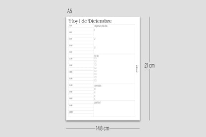 Planner Navideño de Agenda de Papel // Minimalista