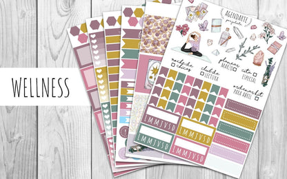 Kit semanal Wellness / Stickers para agenda | Agenda de Papel