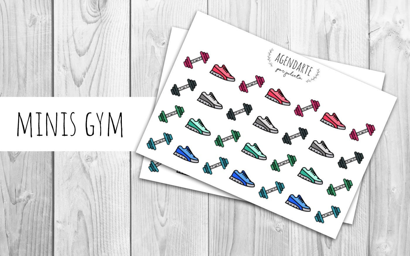 Mini GYM / Stickers para agenda | Agenda de Papel