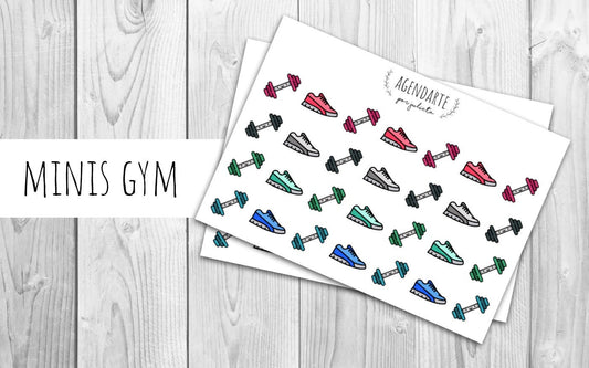 Mini GYM / Stickers para agenda | Agenda de Papel