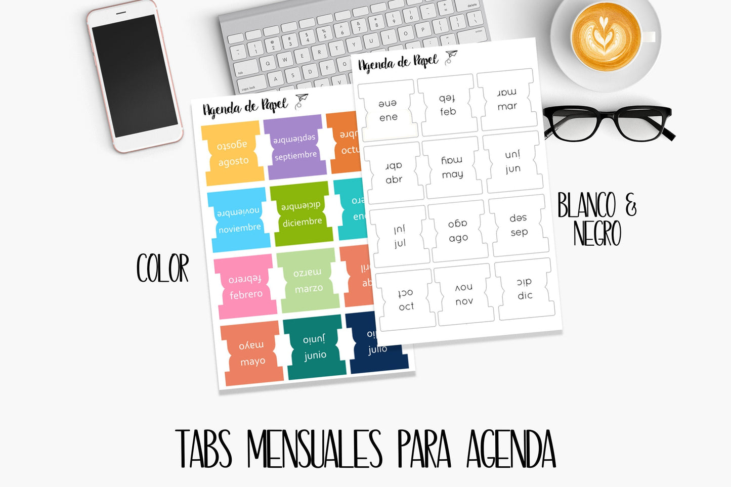 TABS Mensuales para Agendas A5 | Agenda de Papel