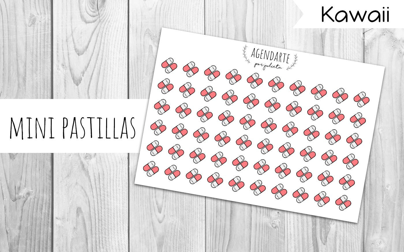 Mini Pastillas / Stickers para agenda | Agenda de Papel