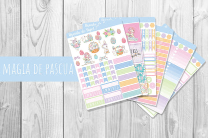 Kit semanal Magia de Pascua / Stickers para agenda