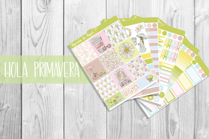 Kit semanal Hola Primavera! / Stickers para agenda | Agenda de Papel