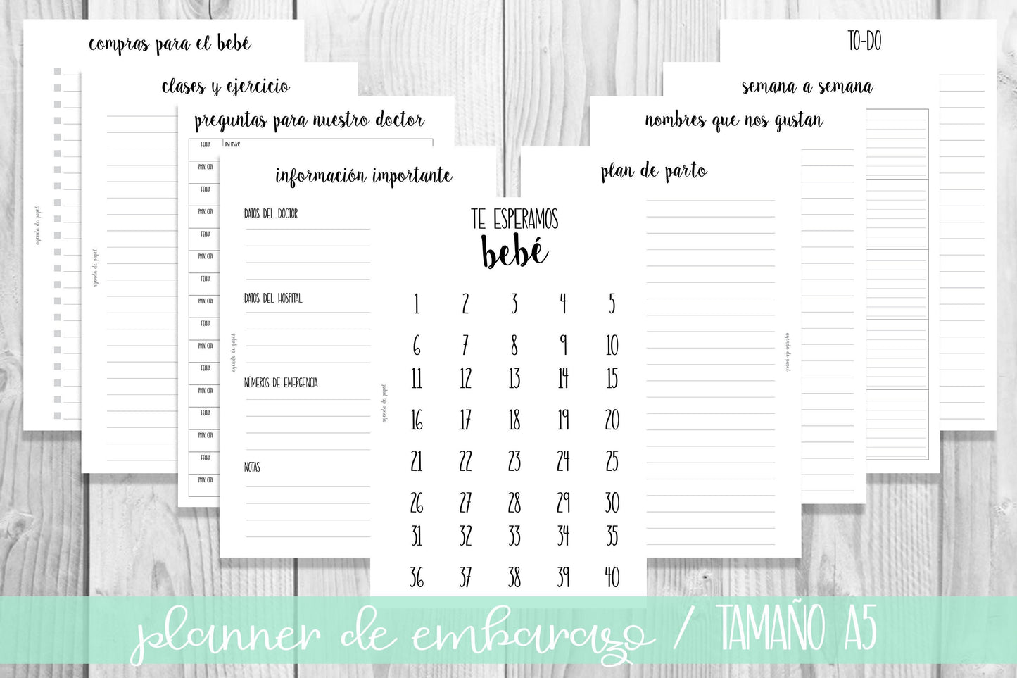 Planner de Embarazo // Agenda de Papel